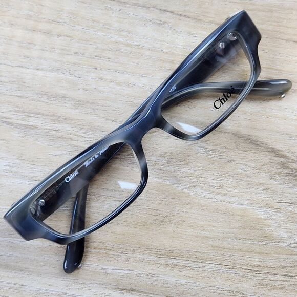 ?NWOT Chloe Gray Horn Eyeglasses, Cloth, & Hardshell Case main image 3